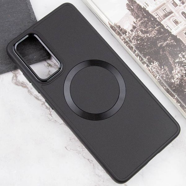 TPU чохол Bonbon Metal Style with MagSafe для Samsung Galaxy S23+ Чорний / Black 278029 фото