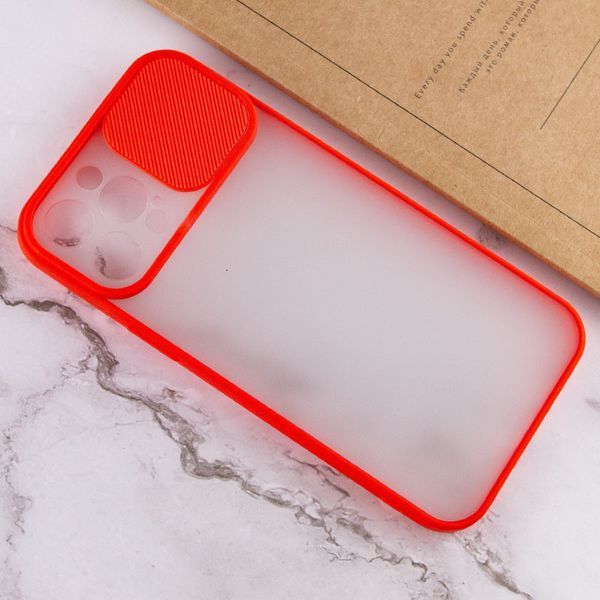 Чохол Camshield mate TPU зі шторкою для камери для Apple iPhone 12 Pro Max (6.7") Червоний 203926 фото