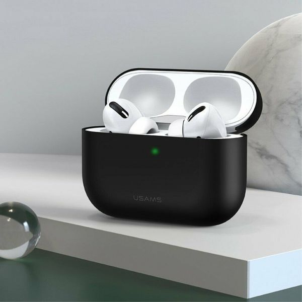 Чохол для навушників AirPods Pro Usams BH569 Ultra-thin Silicone Protective Cover Black 250244 фото