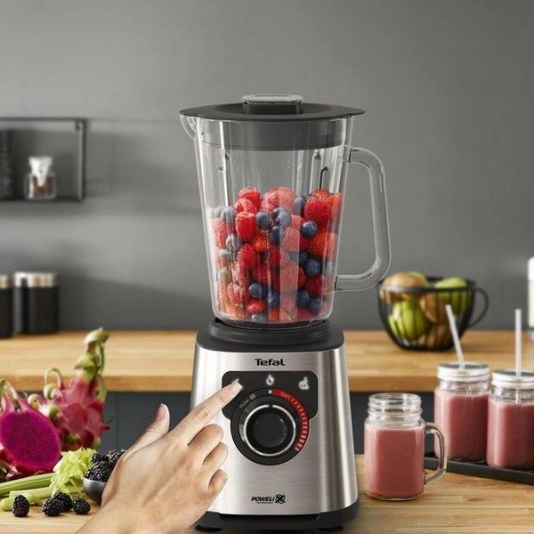 Блендер Tefal стаціонарний Perfect mix+ 1200Вт, чаша-1750мл, скло, сталь-чорний (BL871D31) 363057 фото