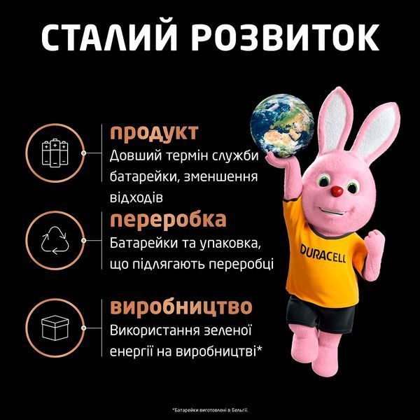 Батарейка DURACELL LR03 KPD 08*10 Optimum уп. 1x8 шт. 306829 фото