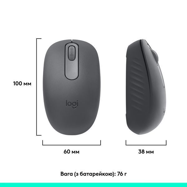 Миша LOGITECH M196 Bluetooth - GRAPHITE (L910-007459) 341770 фото