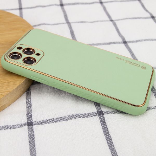Шкіряний чохол Xshield для Apple iPhone 12 Pro (6.1") Зелений / Pistachio 206392 фото