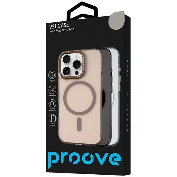 Чохол Proove VS1 Case with Magnetic Ring iPhone 15 Pro Max gold (PCVSIP15PM30) 346207 фото