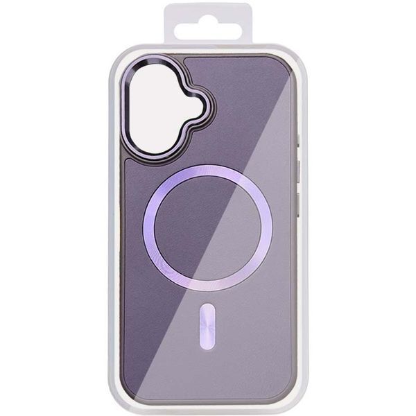 Шкіряний чохол SnapCase with MagSafe для Apple iPhone 16 (6.1") Dark Purple 329018 фото