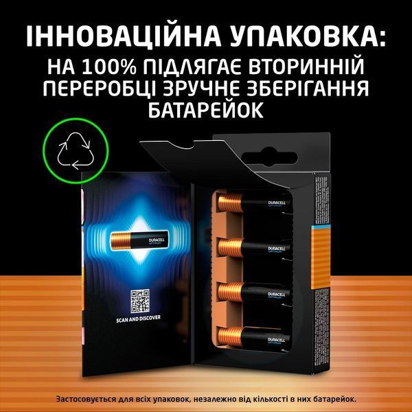 Батарейка DURACELL LR03 KPD 08*10 Optimum уп. 1x8 шт. 306829 фото