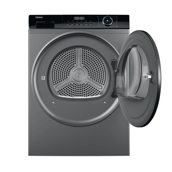 Сушильна машина Haier тепловий насос, 9кг, A+++, 59,5см, дисплей, пара, cріблястий (HD90-A3939R-S) 375079 фото