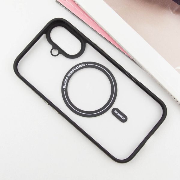 TPU+PC чохол Blueo Skin Friendly Frosted with MagSafe для Apple iPhone 16 (6.1") Чорний 319477 фото