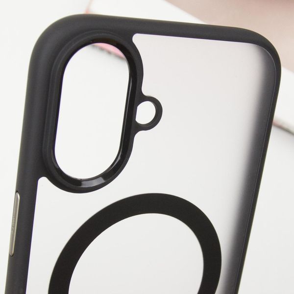 TPU+PC чохол Blueo Skin Friendly Frosted with MagSafe для Apple iPhone 16 (6.1") Чорний 319477 фото
