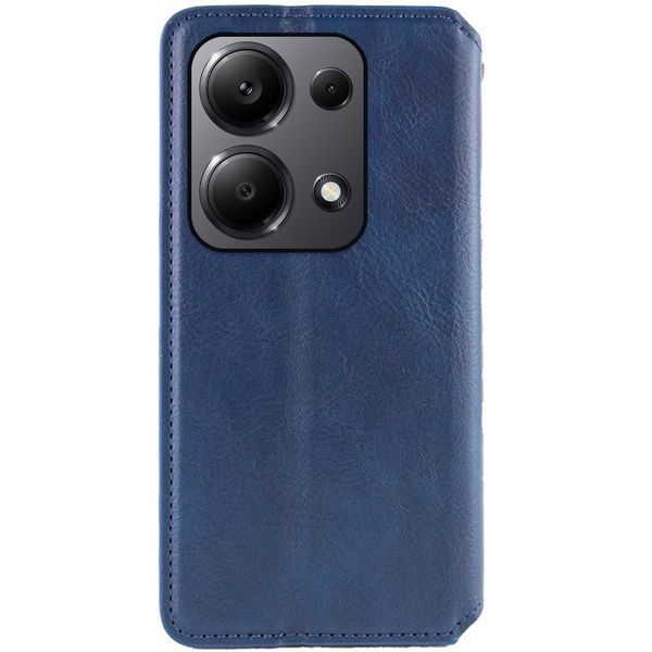 Шкіряний чохол книжка GETMAN Cubic (PU) для Xiaomi Redmi Note 13 5G Синій 345661 фото
