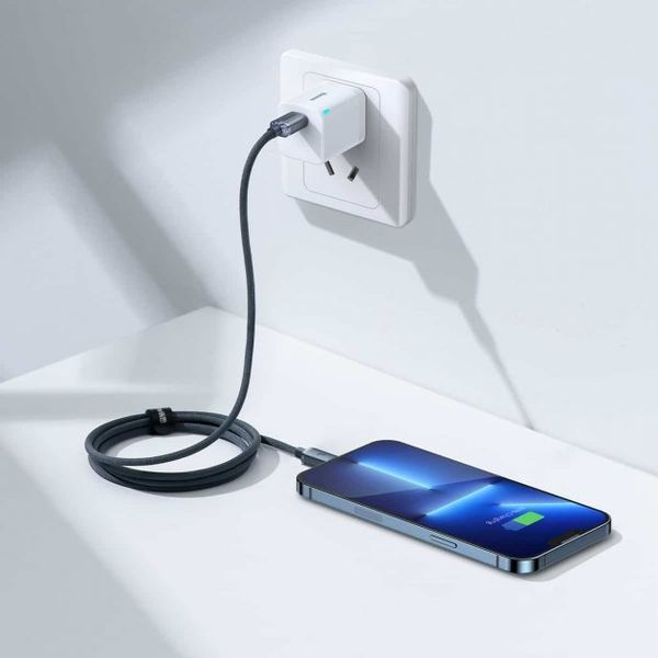 Кабель Baseus Crystal Shine Series Fast Charging Data USB кабель Type-C To IP 20W 1.2m (CAJY000201) Black 260554 фото