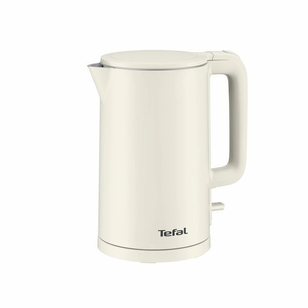 Електрочайник Tefal Thermo Protect, 1.5л, пластик, нержавіюча сталь, світло-бежевий (KO140AE0) 369738 фото