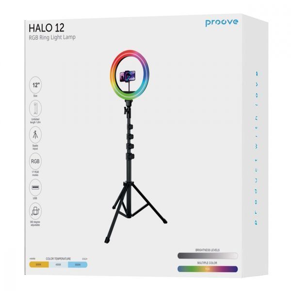 Кільцева світлодіодна RGB лампа Proove Halo (12inch) (PLRL12100401) White 338449 фото