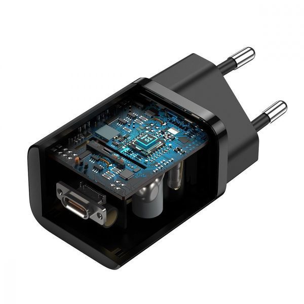 Зарядний Пристрій Baseus 1Type-C Super Si 25W + Cable Type-C to Type-C 1m (TZCCSUP-L02) White 224586 фото