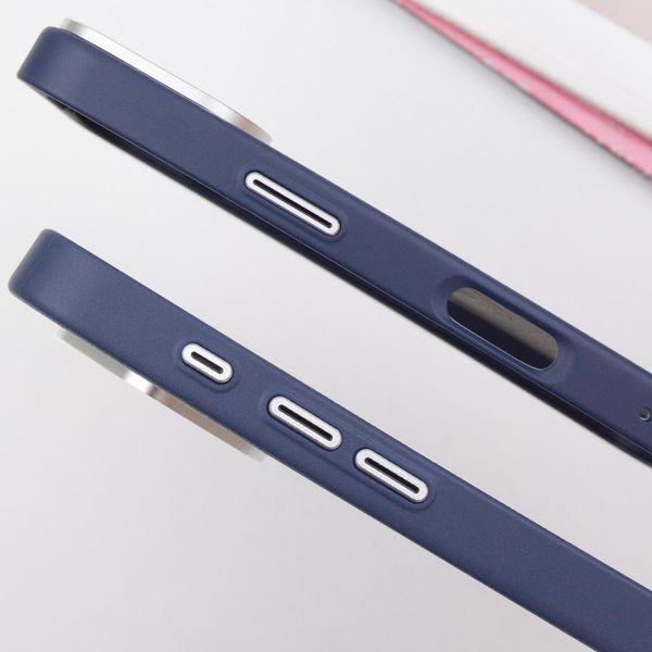 Чохол PC+Leather SGP with MagSafe для Apple iPhone 16 (6.1") Blue 322296 фото
