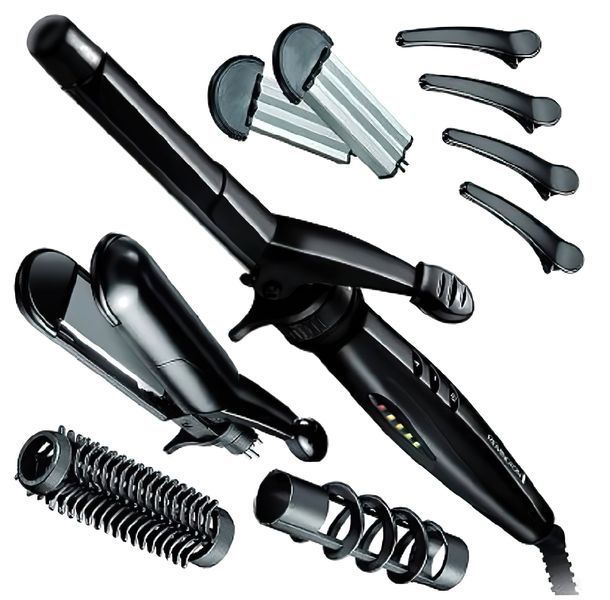 Мультистайлер Remington Multistyle, 25Вт, темп.режимів-5, 110-190С, 5 насадок, кейс, аксесуари, кераміка, тефлон , чорний (S8670) 370679 фото