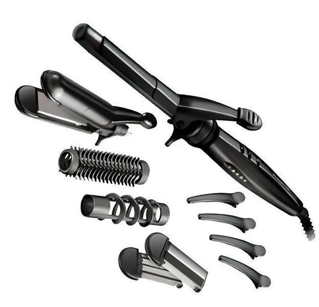 Мультистайлер Remington Multistyle, 25Вт, темп.режимів-5, 110-190С, 5 насадок, кейс, аксесуари, кераміка, тефлон , чорний (S8670) 370679 фото