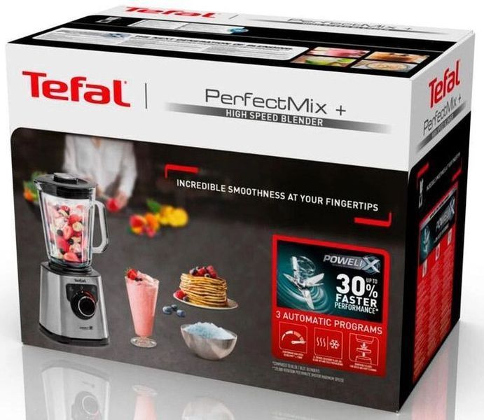 Блендер Tefal стаціонарний Perfect mix+ 1200Вт, чаша-1750мл, скло, сталь-чорний (BL871D31) 363057 фото