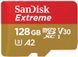 Карта пам'яті SanDisk microSD 128GB C10 UHS-I U3 R190/W90MB/s Extreme V30 (SDSQXAA-128G-GN6MN) 375010 фото 1