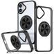 TPU+PC чохол Metal Ring with MagSafe для Apple iPhone 16 (6.1") Чорний 323720 фото 1