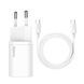 Зарядний Пристрій Baseus 1Type-C Super Si 25W + Cable Type-C to Type-C 1m (TZCCSUP-L02) White 224586 фото 1
