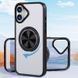 TPU+PC чохол Metal Ring with MagSafe для Apple iPhone 16 (6.1") Чорний 323720 фото 4