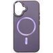 Шкіряний чохол SnapCase with MagSafe для Apple iPhone 16 (6.1") Dark Purple 329018 фото 1