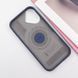 Чохол PC+Leather SGP with MagSafe для Apple iPhone 16 (6.1") Blue 322296 фото 5