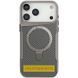 TPU+PC чохол Metal Buttons with MagSafe Carbon Ring для Apple iPhone 17 Air (6.5") Сірий 396665 фото 1
