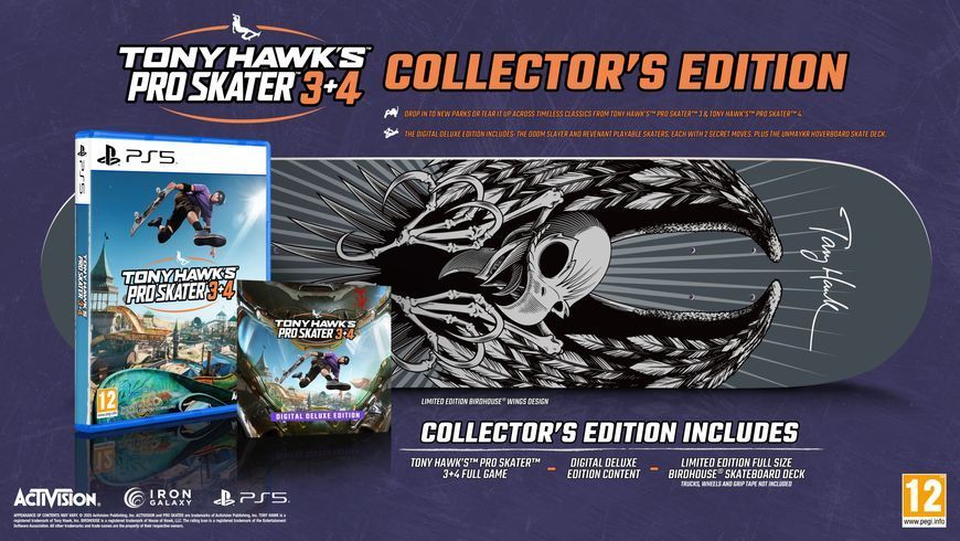 Гра консольна PS5 Tony Hawk Pro Skater 3+4 Collector's Edition, BD диск 388574 фото