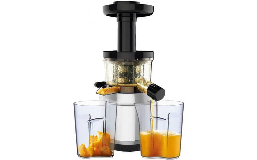 Соковитискач Tefal Juice&Clean шнековий 150Вт, чаша-0.8л, жмих-0.8л, пластик, сріблясто-чорний (ZC420E38) 371669 фото