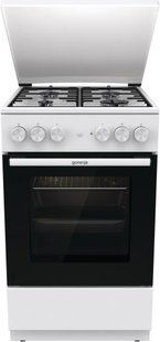 Плита Gorenje комбінована, 68л, 50x60см, емальовані реш, з кришкою, білий (GK5A22WH) 374271 фото