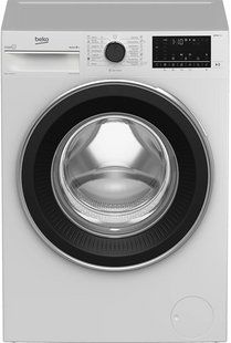 Пральна машина Beko фронтальна, 8кг, 1400, A+++, 55см, дисплей, пар, інвертор, AutoDose, білий (B5WFU58436W) 375171 фото
