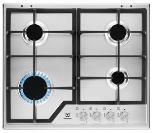 Варильна поверхня Electrolux газова, 60см, чавун, нерж (KGS6426SX) 371050 фото
