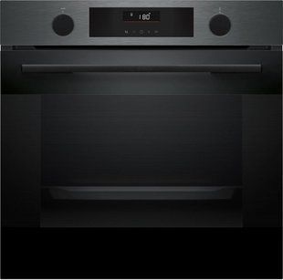 Духова шафа Bosch електрична, 76л, A, дисплей, конвекція, телескопічні направляючі, темно-сірий 390019 фото