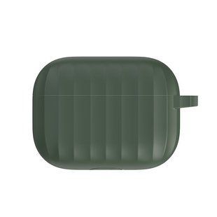 Чохол для навушників Silicon Case Airpods Pro карабин рифленый Green 215171 фото