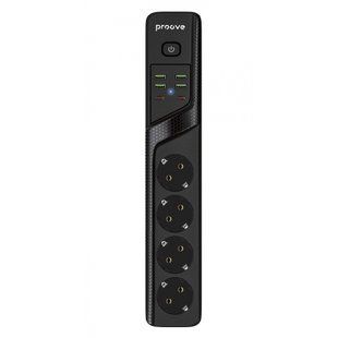 Мережевий фільтр Proove Power Strip P-04 (4 розетки + 4 USB + 2 Type-C) 2М (PSP442420001) Black 341796 фото
