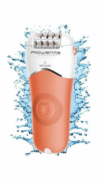 Епілятор Rowenta Aquasoft Wet&Dry пінцетний, акумуляторний , пінцет.-24, волог.+сух., насадок-3, кораловий (EP4920F0) 363144 фото