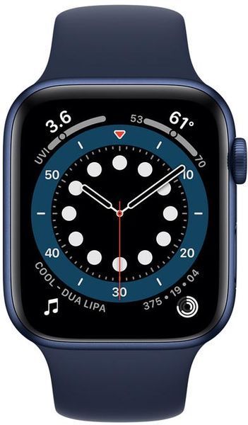 Смарт-годинник Apple Watch Series 6 44mm GPS + LTE Blue Aluminium Case With Deep Navy Sport Band M09A3 190218 фото