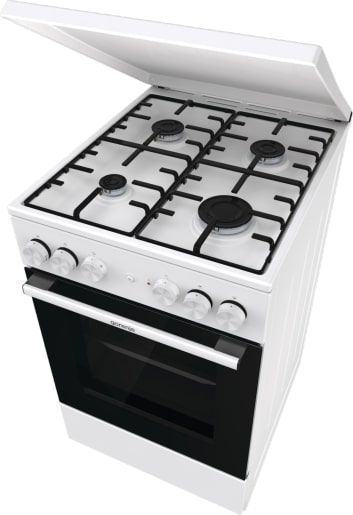 Плита Gorenje комбінована, 68л, 50x60см, емальовані реш, з кришкою, білий (GK5A22WH) 374271 фото