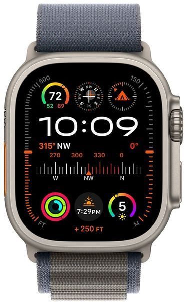 Смарт-годинник Apple Watch Ultra 2 GPS + LTE 49mm Titanium Case With Blue Alpine Loop - Large MREQ3 277305 фото
