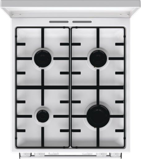 Плита Gorenje комбінована, 68л, 50x60см, емальовані реш, з кришкою, білий (GK5A22WH) 374271 фото