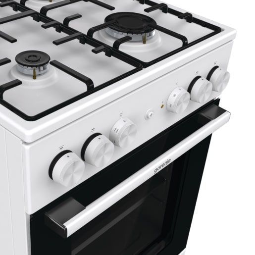 Плита Gorenje комбінована, 68л, 50x60см, емальовані реш, з кришкою, білий (GK5A22WH) 374271 фото