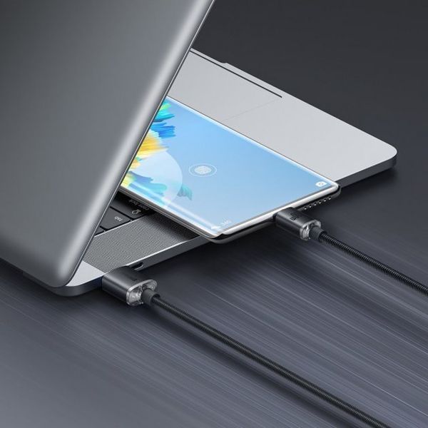 Кабель Baseus Crystal Shine Series Fast Charging Data USB кабель USB To Type-C 100W 1.2m (CAJY000401) Black 260555 фото