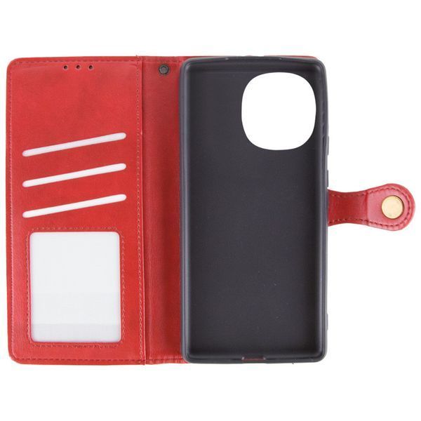Шкіряний чохол-книжка GETMAN Gallant (PU) для TECNO Spark Go 1 (KL4) Червоний 358673 фото