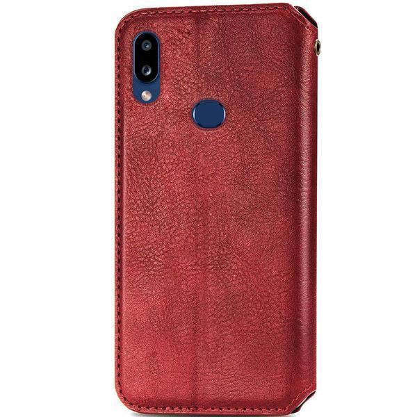 Кожаный чехол книжка GETMAN Cubic (PU) для Samsung Galaxy A10s Красный 203974 фото