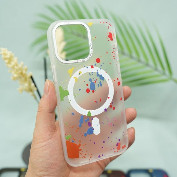 Чехол TPU+PC Flush with MagSafe для Apple iPhone 15 Pro Max (6.7") White 312624 фото
