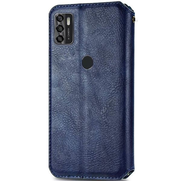 Шкіряний чохол книжка GETMAN Cubic (PU) для ZTE Blade A7s (2020) Синій 216014 фото