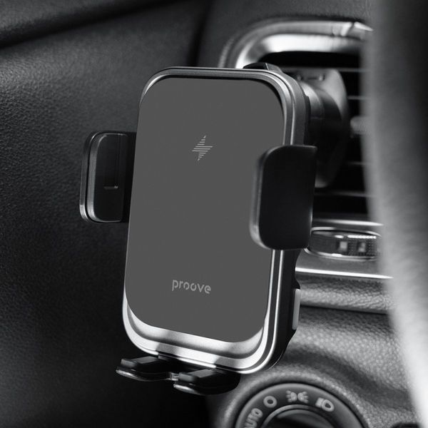 Автомобільний тримач з Бездротовим ЗП Proove Nitro Charge 15W (WHNC15002005) matte black 381088 фото