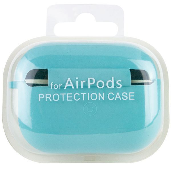 Силіконовий футляр з мікрофіброю для навушників Airpods Pro 2 / Pro Бірюзовий / Marine Green 262190 фото